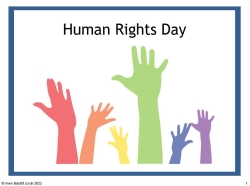 Human Rights Day assembly