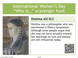 International Women's Day 'who is...' scavenger hunt