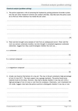 Image of chemical analysis (problem-solving) resource