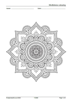 Mindfulness colouring sheets
