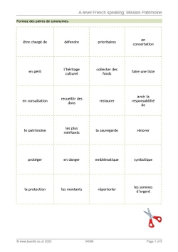 A-level French speaking: Mission Patrimoine