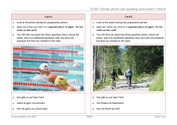 GCSE German photo card speaking assessment: Freizeit