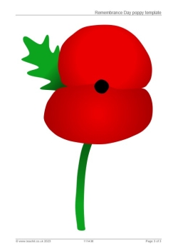 Remembrance Day poppy templates