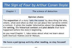 Opinion chains: The Sign of Four