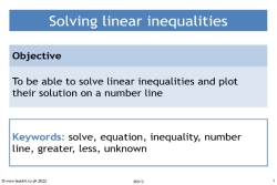 Solving linear inequalities
