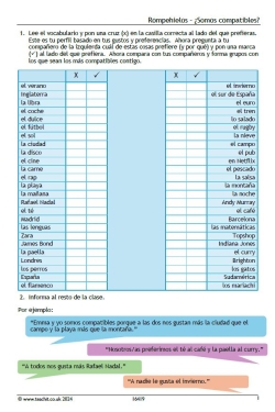 Rompehielos – ¿Somos compatibles? (Spanish icebreaker questions)