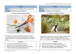 French A-level speaking cards: current trends