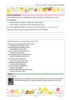 Spring poetry activities 