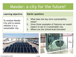 Sustainable cities: Masdar City