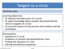 Image of tangent to a circle resource