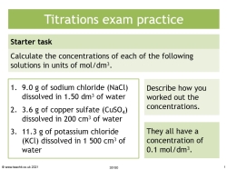 Titrations exam practice