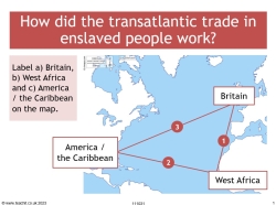 How did the transatlantic trade in enslaved people work?