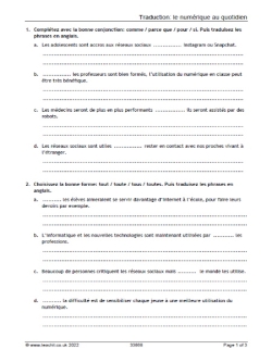 Traduction: le numérique au quotidien