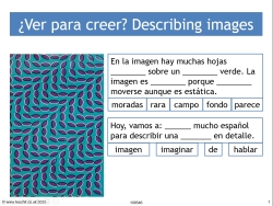 ¿Veer para creer? Describing images