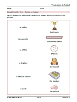Vocabulaire du foot