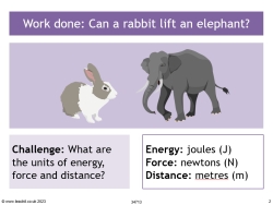 Work done: Can a rabbit lift an elephant?