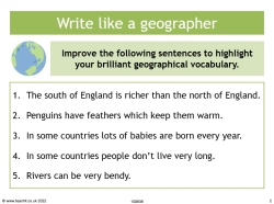 Write like a geographer