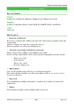 Rooms and furniture puzzle
