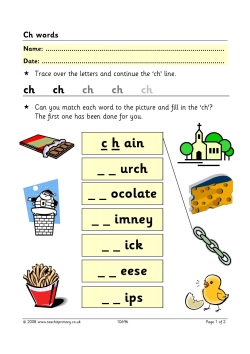 Words beginning with ch and sh