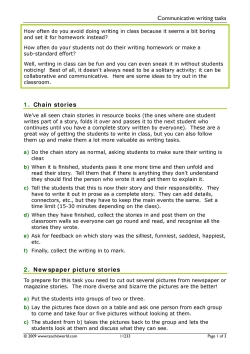 Communicative writing tasks