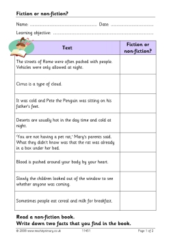 Fiction or non-fiction?