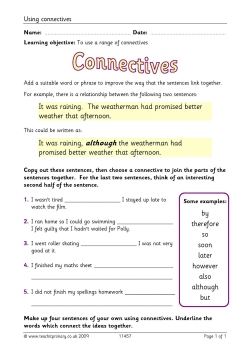 Using connectives