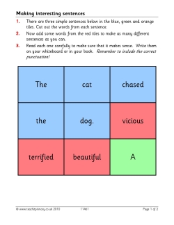Making interesting sentences