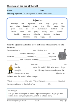 Choosing adjectives for effect