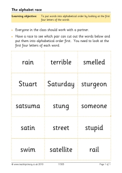 Alphabet race