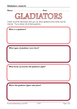 Gladiators research