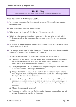 The Erl King story and poem