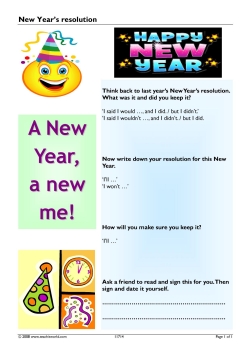 New Year's resolution