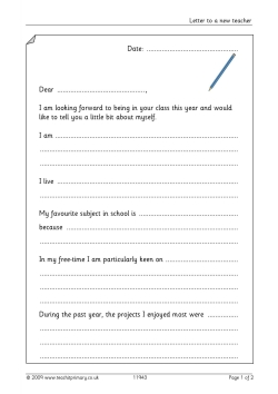 Letter to a new teacher