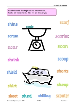 'sc' and 'sh' blends