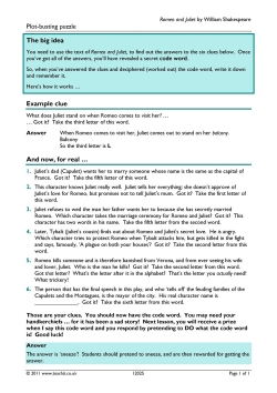 Plot-busting puzzle