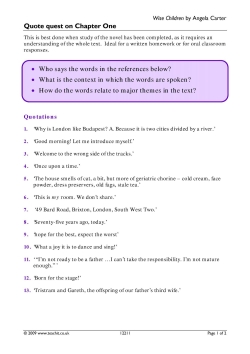 Quote quest on Chapter One