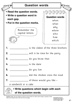 Question words