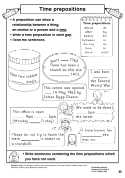 Time prepositions
