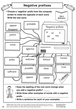 Negative prefixes