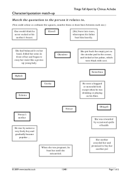 Character/quotation match-up