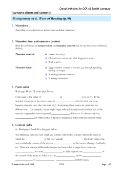 Narrative (form and content)