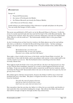 Notes on 'The Statue and the Bust'