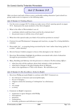 Act 2 Scenes 1-5 activities