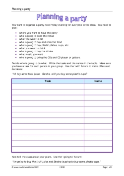 Planning a party
