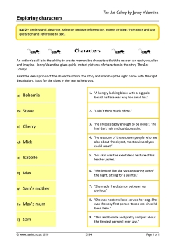 Exploring characters