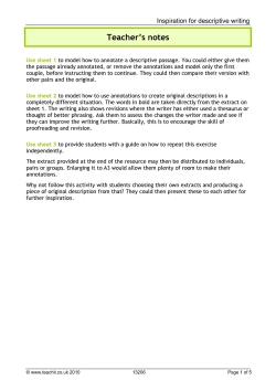 Inspiration for descriptive writing