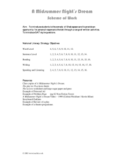 Scheme of work