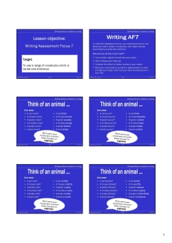Building ambitious vocabulary in writing