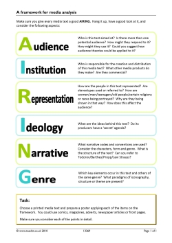 A framework for media analysis