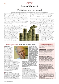 News-based lesson: politicians and the pound